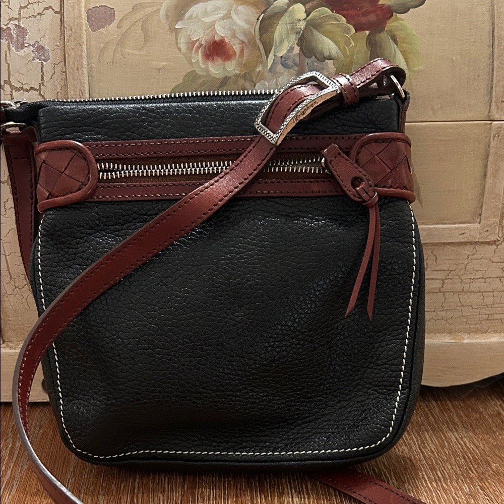 Brighton Black and Brown Crossbody Bag
